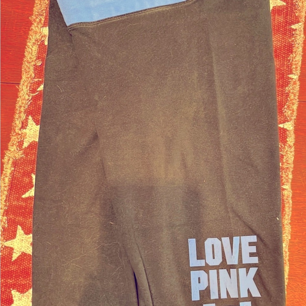 Victoria Secret PINK Blue & black Capri Yoga pants